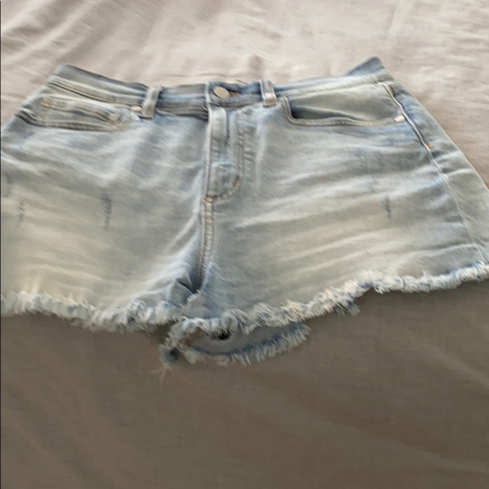 Pink denim shorts size 8